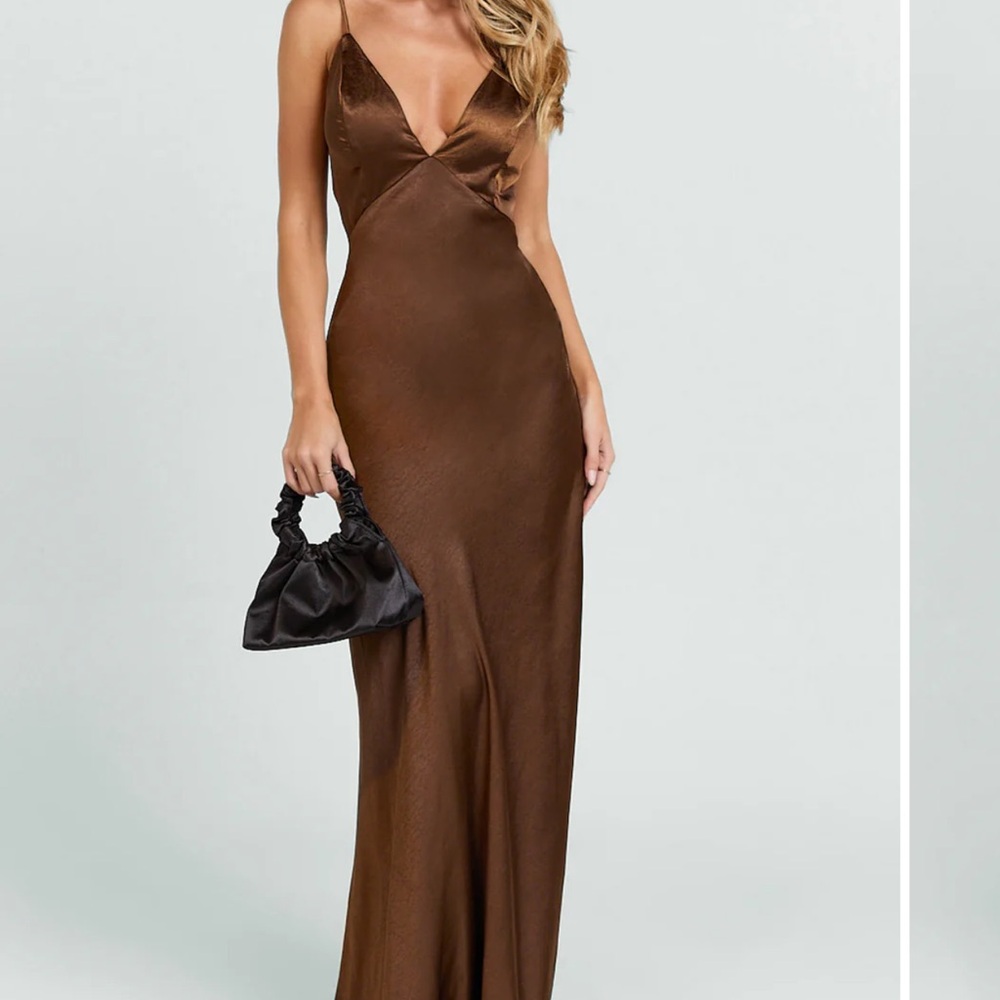 Showpo Elegant Chocolate Maxi Dress